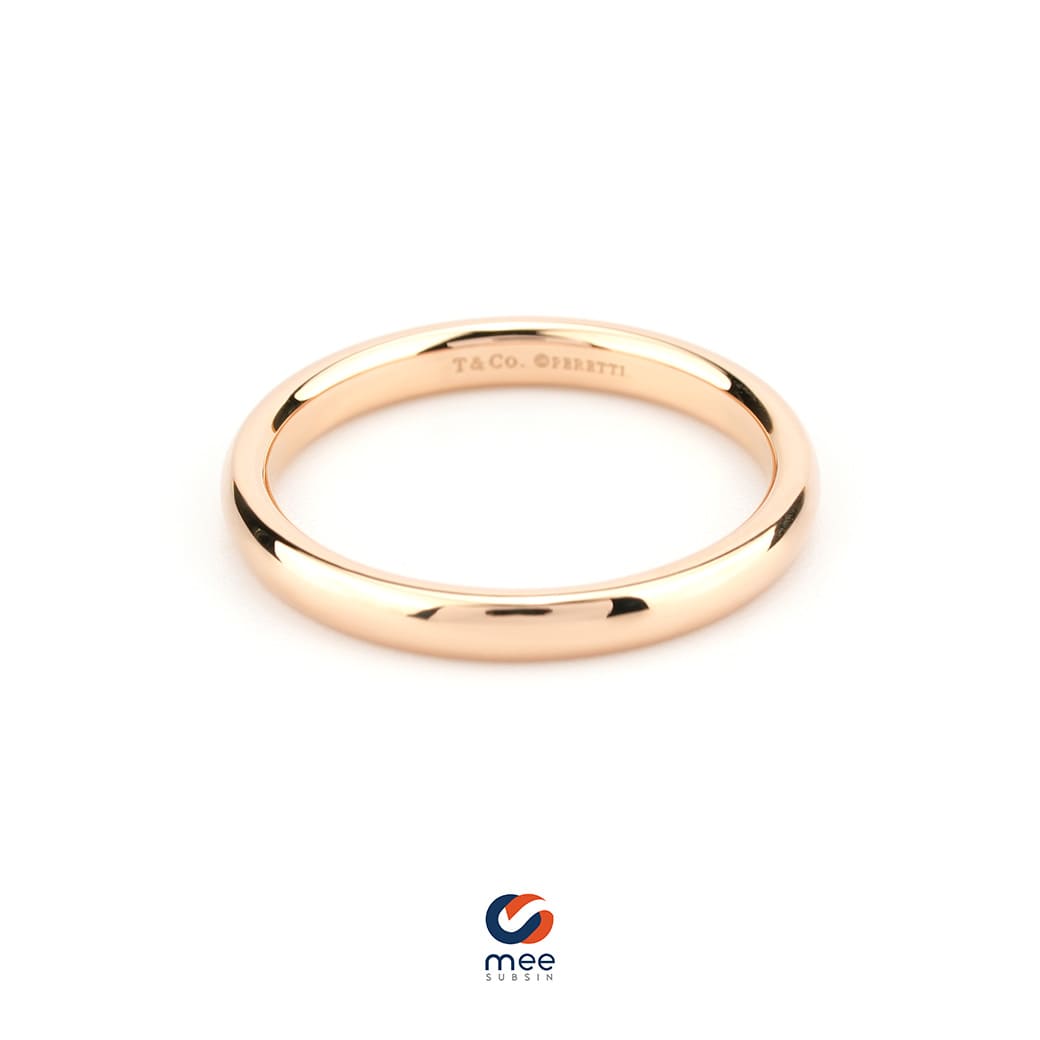 แหวน Tiffany & Co. Peretti Rose Gold Stacking Wedding Band Ring